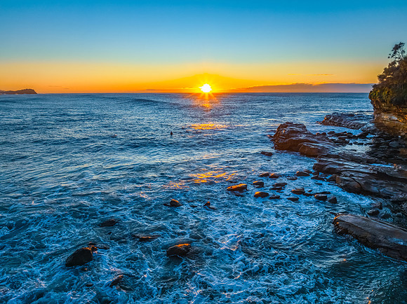 Winter Sunrise and Surfs Up