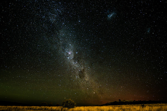 In the dark of the night the Milky Way Galaxy lights up the sky