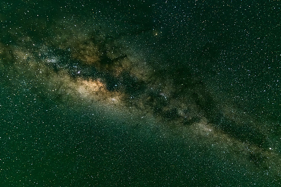 Stargazing at the night sky and milky way