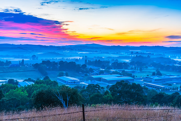 Sunrise over Blayney and surrounding countryside