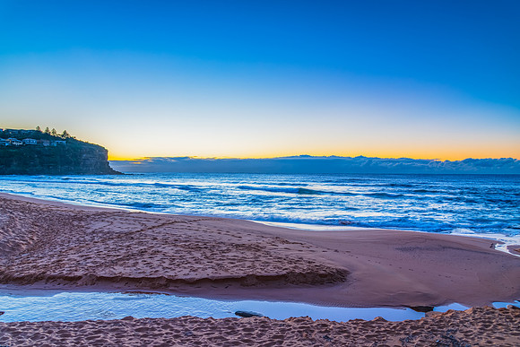 Sunrise by the sea shore