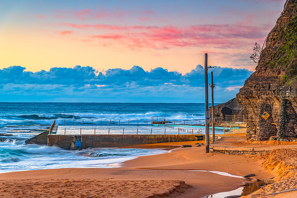 Sunrise by the sea shore
