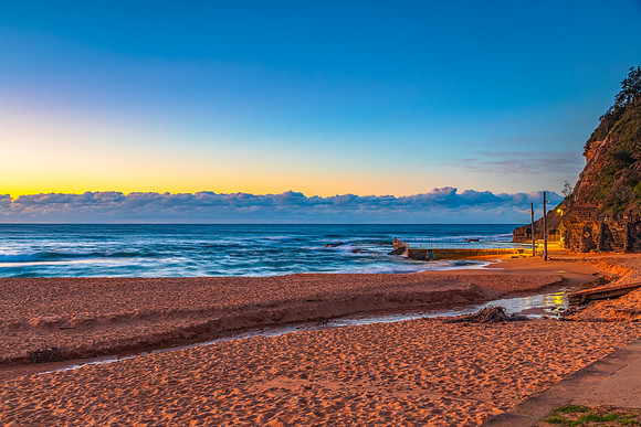 Sunrise by the sea shore