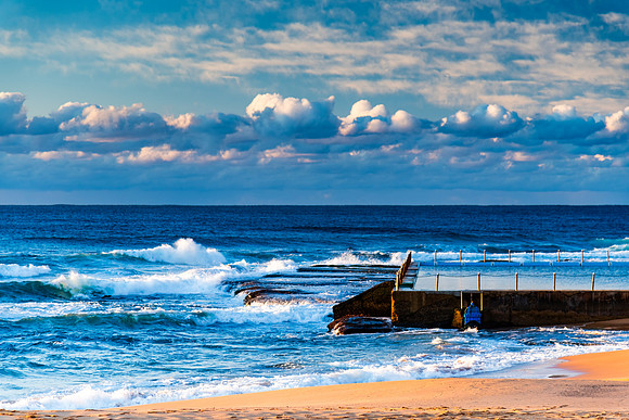 Sunrise by the sea shore
