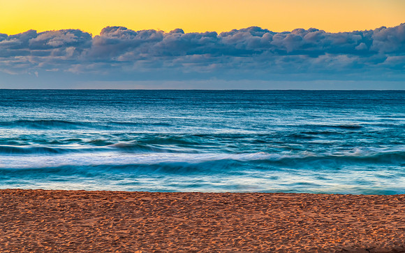 Sunrise by the sea shore