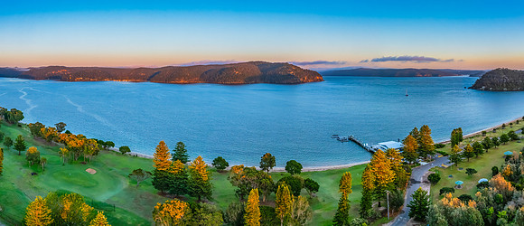 Sunrise Panorama over the Pittwater at Palm Beach