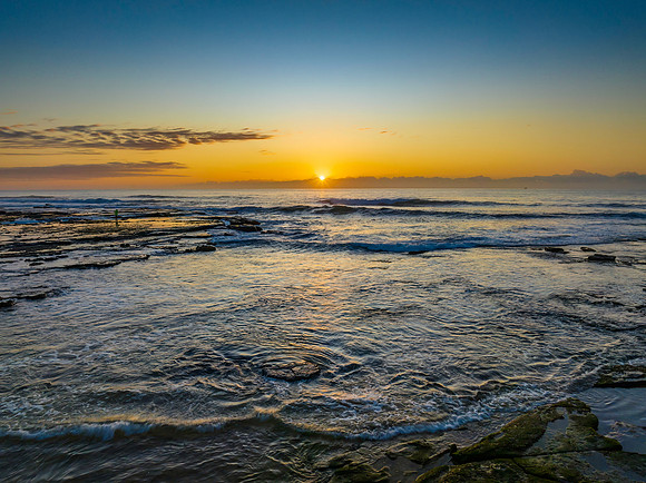 Sunrise Seascape at Flat Rock