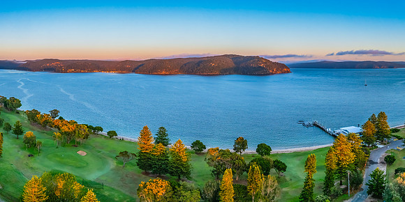 Sunrise Panorama over the Pittwater at Palm Beach