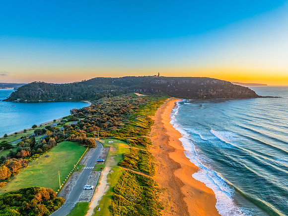 Sunrise at the Seaside with Clear Blue Skies