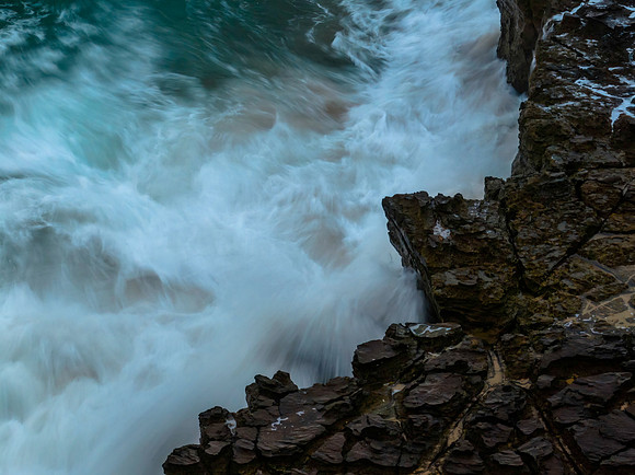 Top down seascape and rock platform
