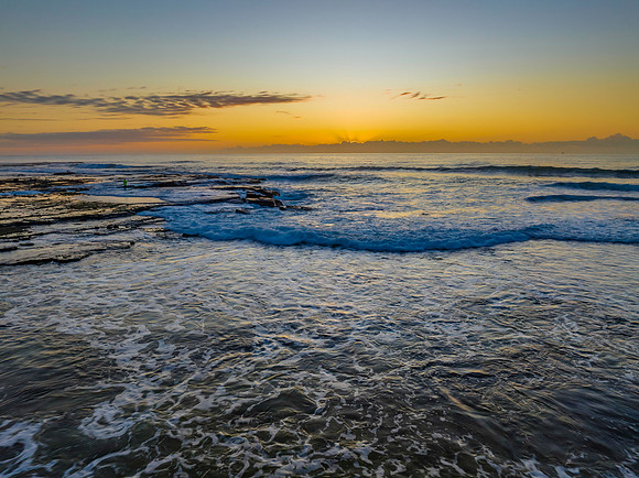 Sunrise Seascape at Flat Rock
