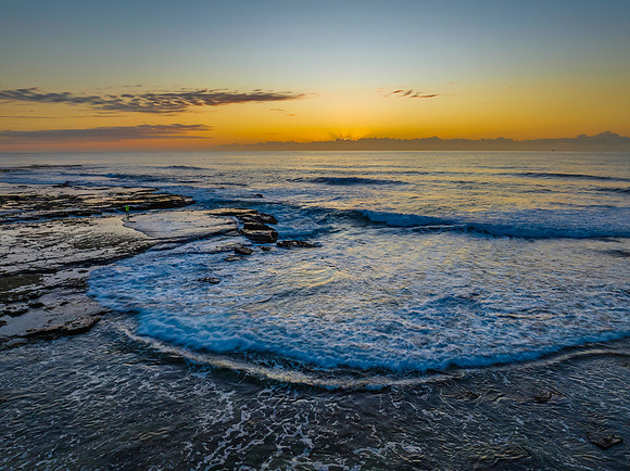 Sunrise Seascape at Flat Rock