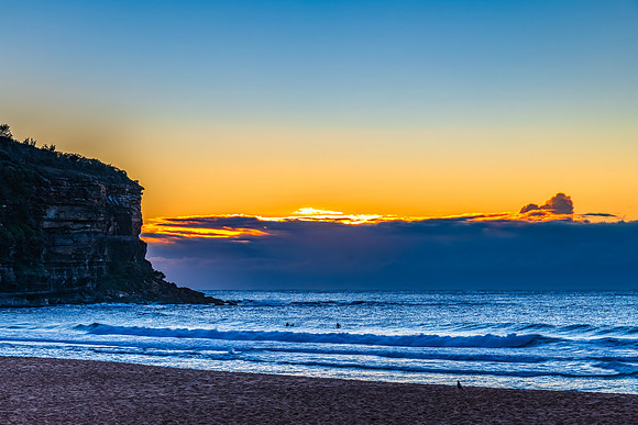 Sunrise by the sea shore