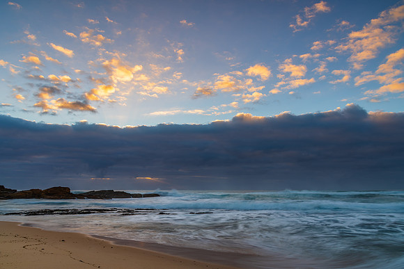Rocks and waves - sunrise seascape at Bermagui