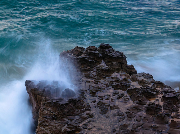Top down seascape and rock platform