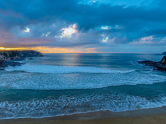 McKenzies Beach Autumn Sunrise with Clouds