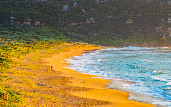 Sunrise at the Seaside with Clear Blue Skies
