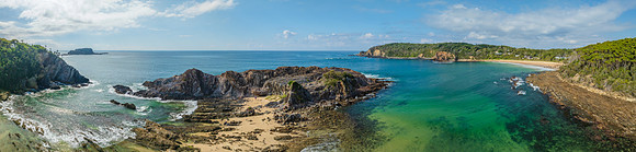 Aerial views over Guerilla Bay - Batemans Bay