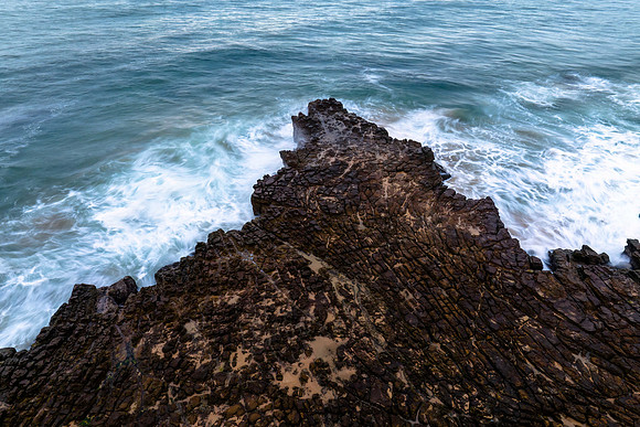 Top down seascape and rock platform