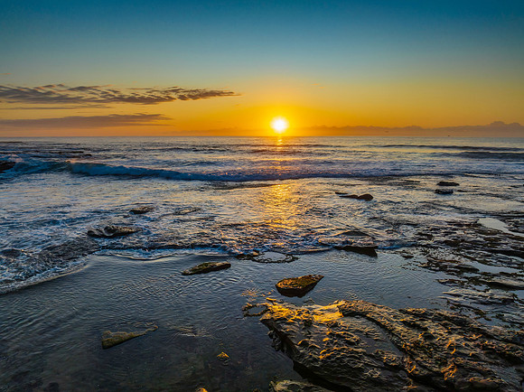 Sunrise Seascape at Flat Rock