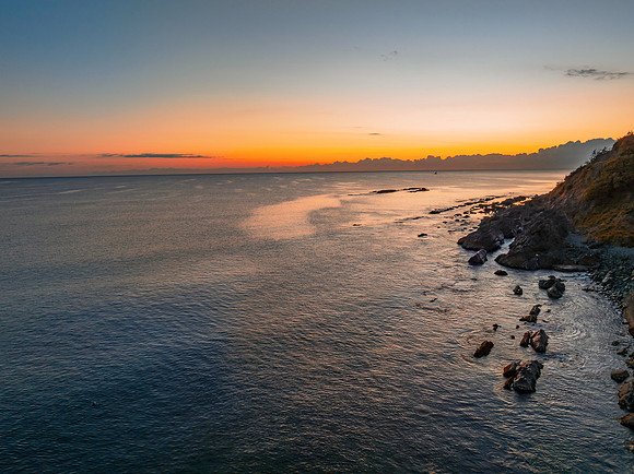 Aerial Sunrise at Forster Main Beach
