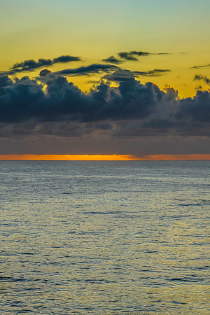 Aerial Sunrise Seascape at Rocky Inlet