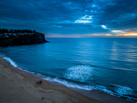Sunrise at the Seaside with rain clouds