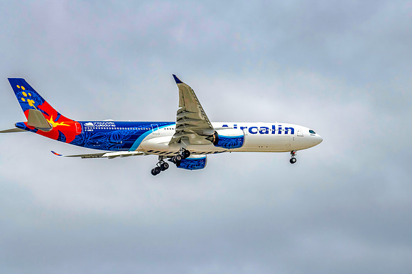Nouvelle Caledonie Airbus Aircraft in the Sky