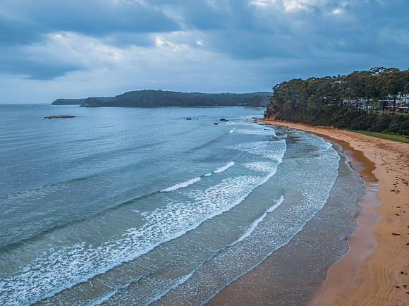 Cloudy Sunrise Seascape at Denhams Beach