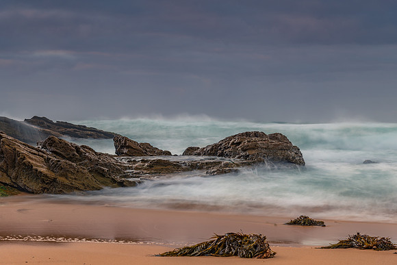 Rocks and waves - sunrise seascape at Bermagui