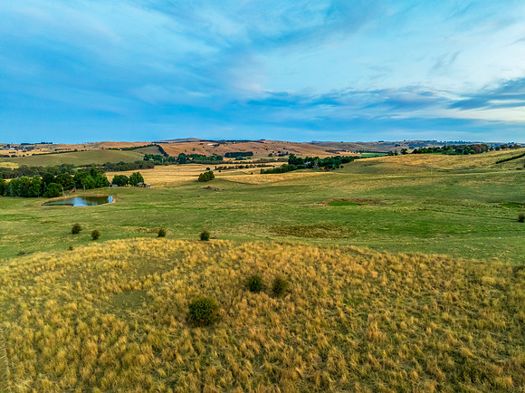 Sunset and high cloud over the countryside
