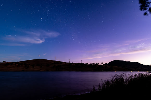 Night Fall Over the Dam