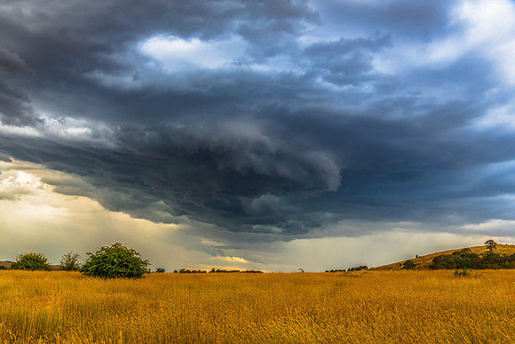 Summer storm season over the rural countryside