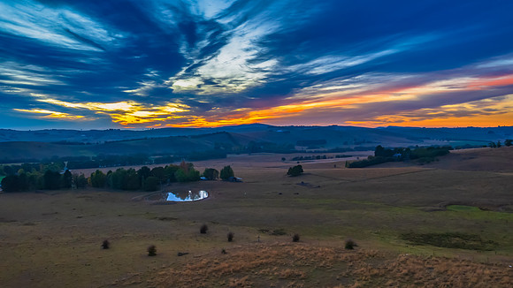 Dawn over the countryside