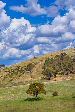 Afternoon storms approaching over the rural countryside