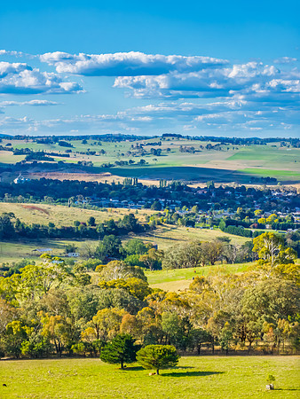 Afternoon Skies and Clouds Above the Rural Countryside