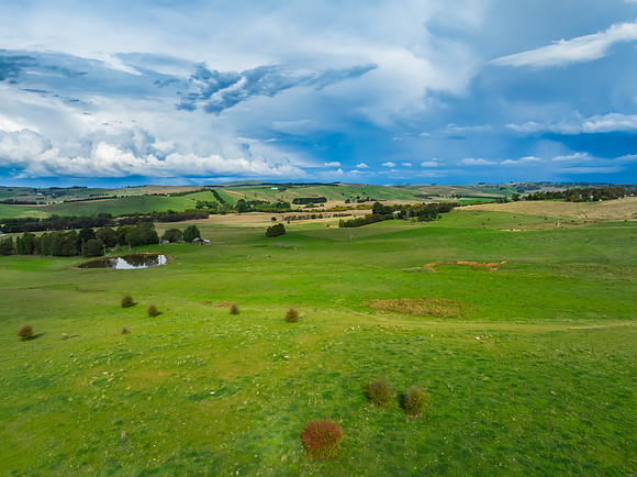 Afternoon storms rolling in across the countryside