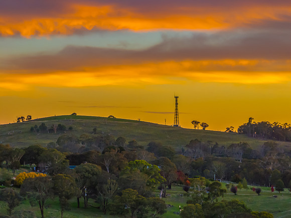 Soft Evening Light and High Cloud Over the Country Landscape
