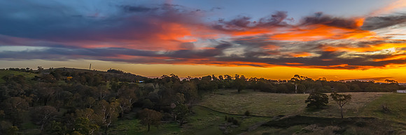 Soft Evening Light and High Cloud Over the Country Landscape