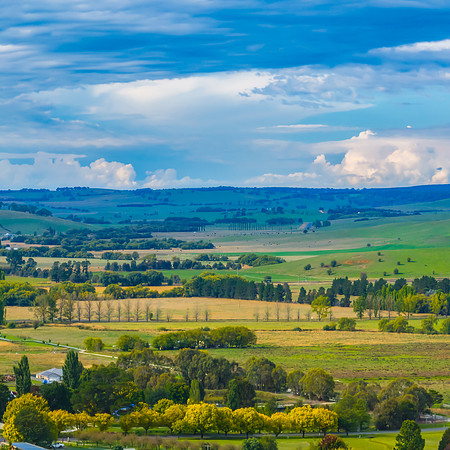 Afternoon storms rolling in across the countryside