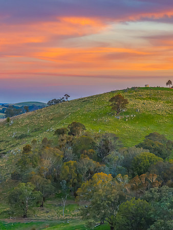 Soft Evening Light and High Cloud Over the Country Landscape