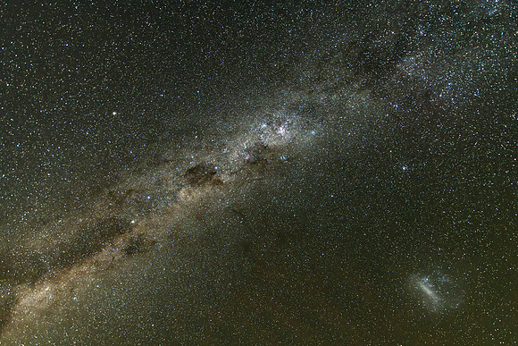 A Bright Milky Way Stretching Across the Dark Country Sky