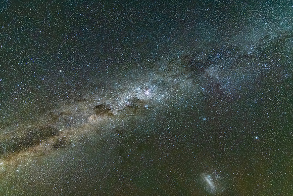 A Bright Milky Way Stretching Across the Dark Country Sky