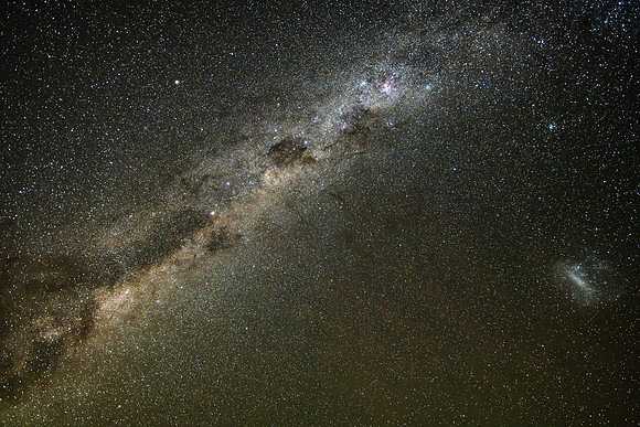 A Bright Milky Way Stretching Across the Dark Country Sky