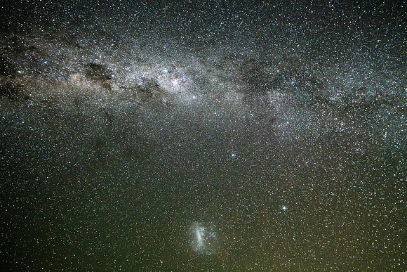 A Bright Milky Way Stretching Across the Dark Country Sky