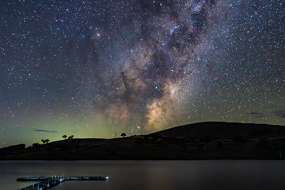 Stargazing Under the Milky Way Night Sky