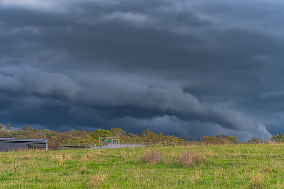 Afternoon storms rolling in across the countryside
