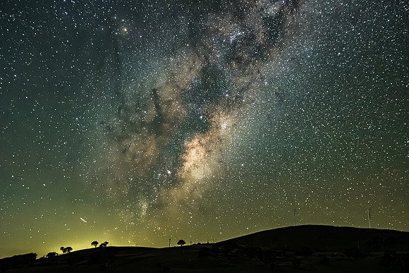 Stargazing Under the Milky Way Night Sky