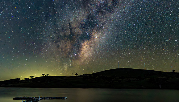 Stargazing Under the Milky Way Night Sky