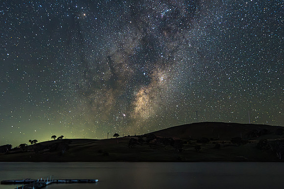 Stargazing Under the Milky Way Night Sky
